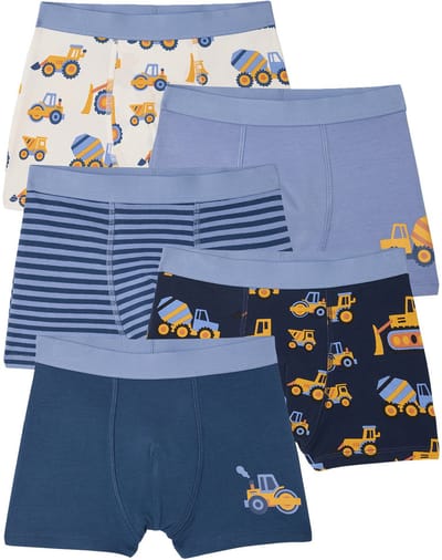 Vertbaudet Set boxershorts voor jongens met graafmachine