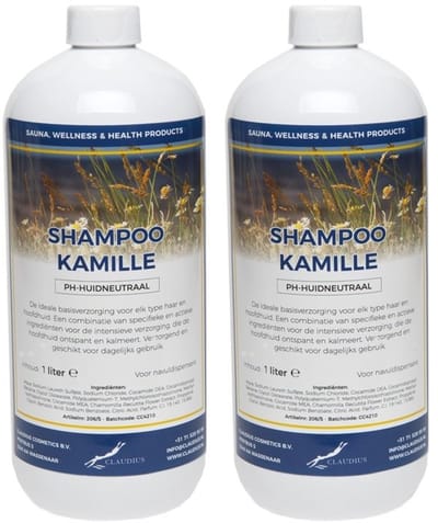 Shampoo Kamille - 1 liter - 2 Stuks - Voordeelverpakking - Haarverzorging