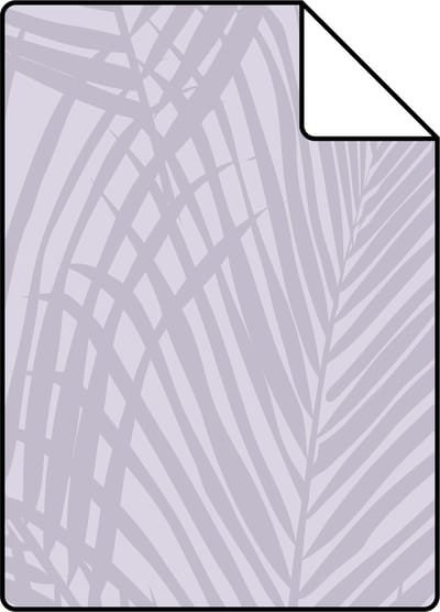 Proefstaal ESTAhome behang palmbladeren lila paars - 26.5 x 21 cm - 139573-S