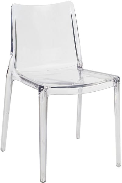 Vente-unique Set van 2 stoelen van polycarbonaat - Kristalkleurig - RANZAKA