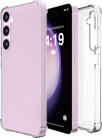 iTech Hoesje geschikt voor Samsung S23 Transparant shock proof Galaxy cover hoes case