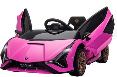 HOMCOM Rijauto voor Kinderen Kunststof, Metaal 108L x 62B x 40H cm Roze