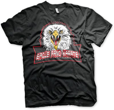 Cobra Kai Eagle Fang Karate-T-shirt, zwart