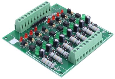 8-kanaals Optokoppelaar-isolatiemodule - AC 110 V 220 V - NPN-low-level-uitgang - isolatieplaten testmodule prestatiebewaking