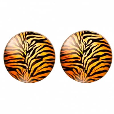 Clip Oorbellen- 2 cm tijger
