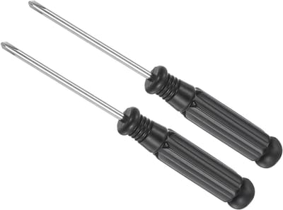kruiskopschroevendraaier, 2,5 mm maat 94 mm lengte, koolstofstaal kleine kruiskopschroevendraaiers met antislip zwart handvat - (Toepassingen: voor bril, horloge of laptop), 2-delig