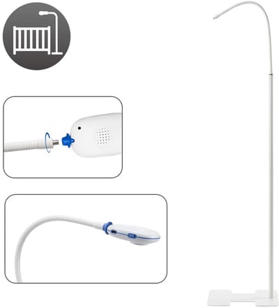 LUVION® Babyfoonhouder met Vloerstandaard - Universele Schroefaansluiting - Wit
