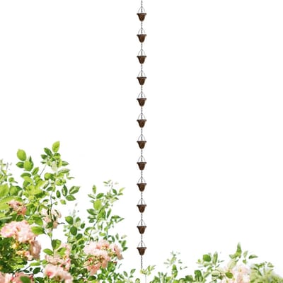 Regenkettingen - Waterafvoer Ketting - Decoratieve Drainage - Artistiek Klokontwerp - 260 cm - Metaal