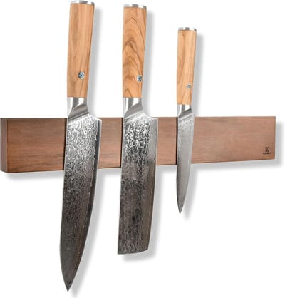 Meshouder Magnetisch - 40 cm - Walnoot Hout - Sterke Magneten - Veilig en Toegankelijk - ShopVlot