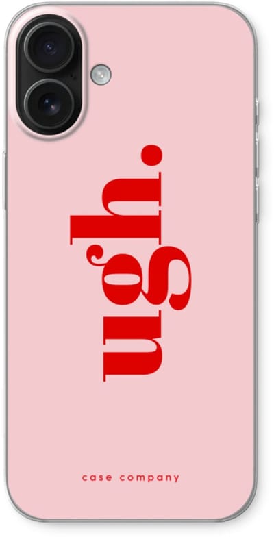 Case Company® - Hoesje geschikt voor iPhone 16 Plus hoesje - Ugh - Soft Cover Telefoonhoesje - Bescherming aan alle Kanten en Schermrand