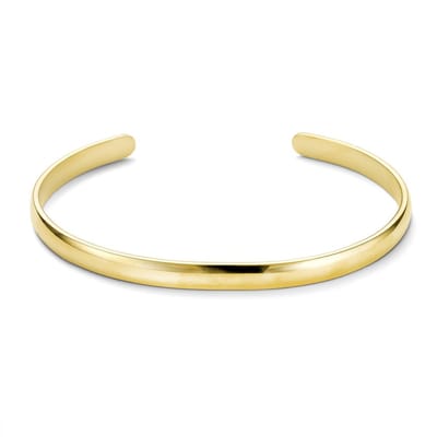 Twice As Nice Armband in goudkleurig edelstaal, open bangle 5 mm 19cm