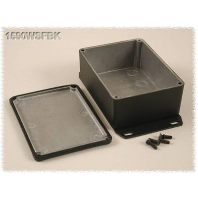 Hammond Electronics 1590WSFBK Universele behuizing 110.5 x 81.5 x 44 Aluminium Zwart 1 stuk(s)