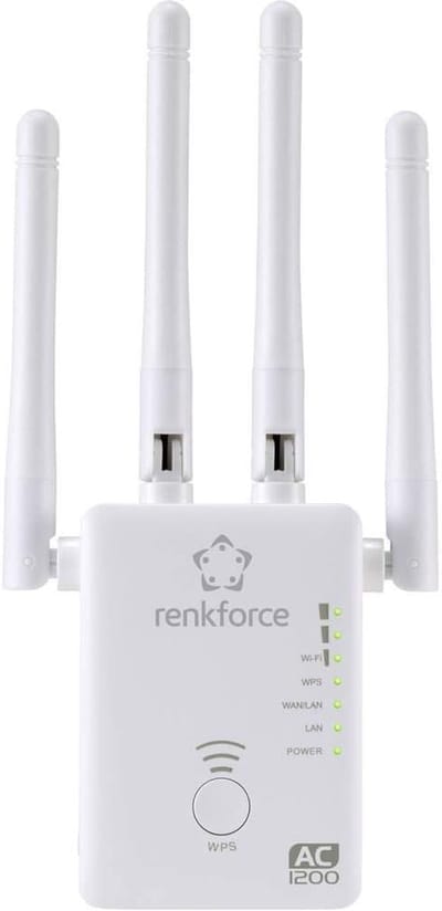 Wifi Versterker - Netwerk Repeater - Draadloos Bereik - Dual Band AC1200 - 17 x 11 x 8 cm - Divers