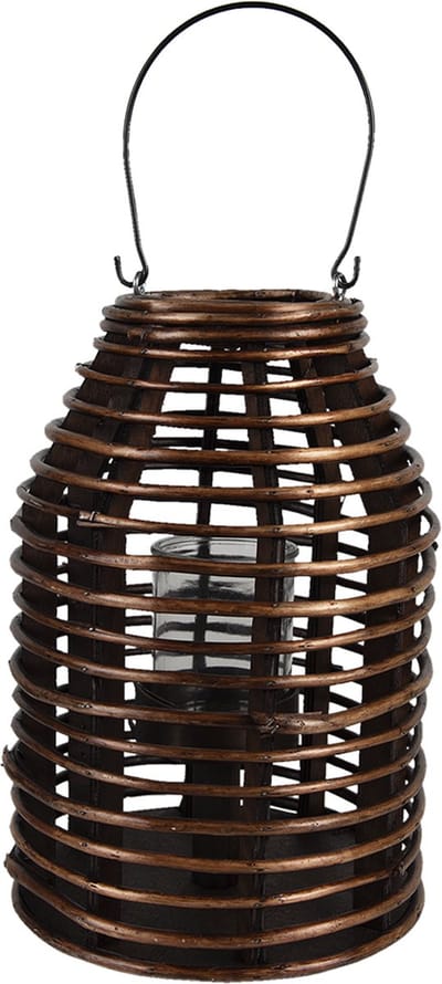 Clayre & Eef Windlicht Ø 22x32 cm Bruin Hout