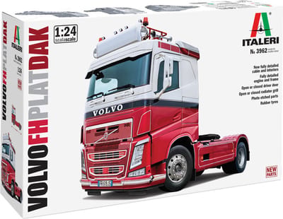Italeri Modelbouwpakket Vrachtwagens - 3962 Volvo FH4 Truck 4x2 Plat Dak Plastic - 1:24 - Modelbouw