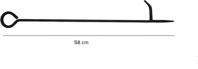 Vuurpook - pook - kachelpook - haardpook - 58cm - zwart