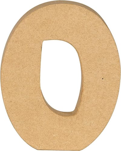 Decopatch cijfer - 20 cm - Papier marche - Cijfer 0