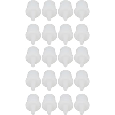 Lot de 20 embouts de rechange pour colle à cils en ABS brillant pour pigments white