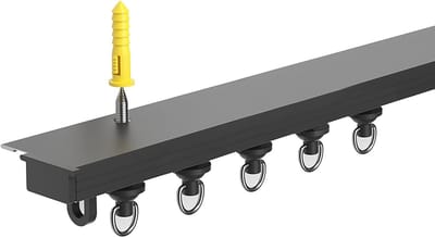 Gordijnrailsysteem - Schuifrailsysteem - Raambekleding Ophangen - Verstelbare Lengte - 500cm - Zwart