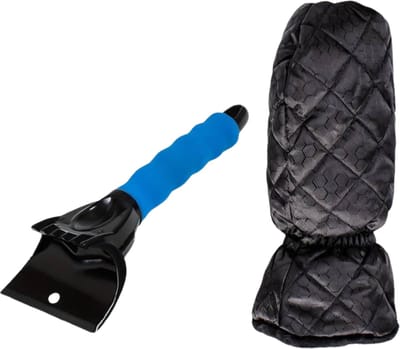 Nivard Ruitenkrabber Auto Met Handschoen - Ijskrabber Voor Auto - Sneeuw krabber - Auto Krabber - Blauw
