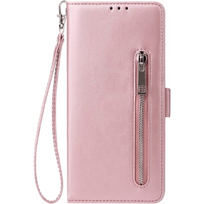 CaseBody Samsung Galaxy S20 Ultra Zipper Portemonnee Hoesje  Roségoud