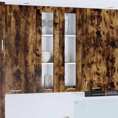 vidaXL - Hangkast - Rook - Eiken - 60 - x - 31 - x - 100 - cm - Bewerkt - hout