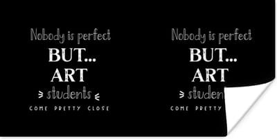 Poster Art - Studenten - Quotes - Onderwijs - Leren - 120x60 cm