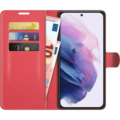 Just in Case Galaxy S22 Plus TPU Portemonnee Hoesje Red
