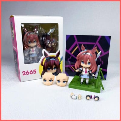 2665 Mihono Bourbon Uma Musume Pretty Derby Gezichtsverwisseling Chibi Actiefiguur Verzamelaar Bureaudecor Ontworpen Voor Anime Fans black