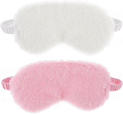 Set van 2 Zachte Oogmaskers, Comfortabele Slaapblinddoek voor Ontspanning, Ideaal voor Reis en Meditatie, Perfecte Cadeau voor Dames en Heren