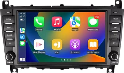 Autoradio met bluetooth - Carplay - Voor Mercedes-Benz C-Klasse W203 / W209 (C180 / C200 / CLK200) - Geschikt voor Apple en Android - Stereo - Navigatie - Navigatiesysteem auto - 4GB 32GB