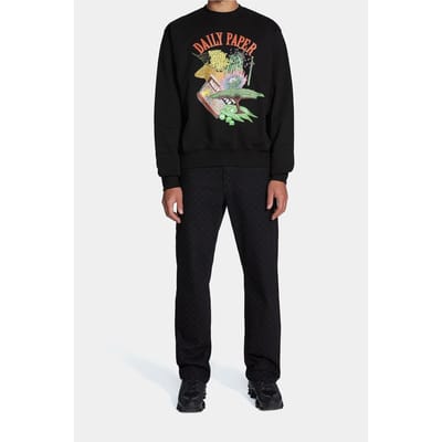 Daily Paper Hoji Sweater Black Size: XS | Sweaters Outlet | Unisex | Zwart
