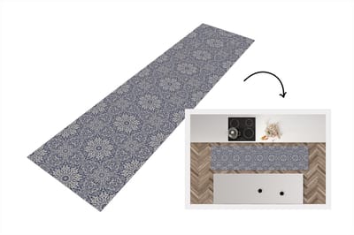 Keukenloper 200x50 cm - Keukenmat vinyl Mandala - Bloemen - Vintage - Patronen - Keukenmatten loper - Keuken vloerkleed tapijt