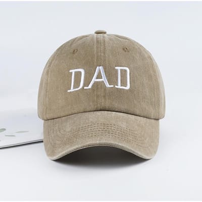 Mlfo “Papa” Geborduurd Gewassen Baseballpet Zacht, Comfortabel, Ademend Casual Gezinsuitjes Vaderdagcadeau Papa Cadeau gray