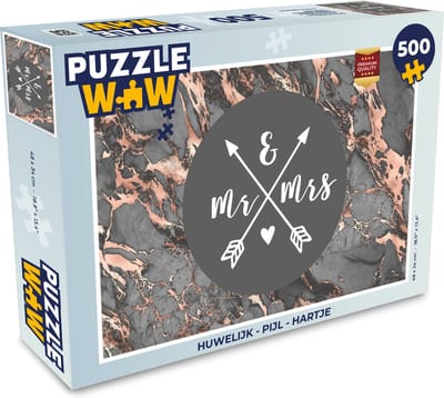 Puzzel Spreuken - Mr & Mrs - Quotes - Trouwen - Legpuzzel - Puzzel 500 stukjes