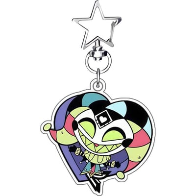 Porte-clés Acrylique Dessins Animés Anime pour Helluva Boss Fizzarolli Verosika Mayday Boucle de Clé Acrylique DIY Pendentif Sac d'Étudiant Cadeaux black