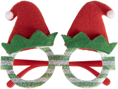 Clayre & Eef Kerstbril 15x3x11 cm Groen Kunststof