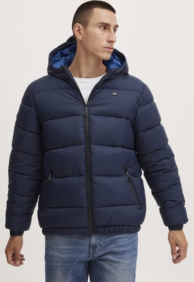 Blend Gewatteerd jack met ritszakken in Dress Blue Maat M