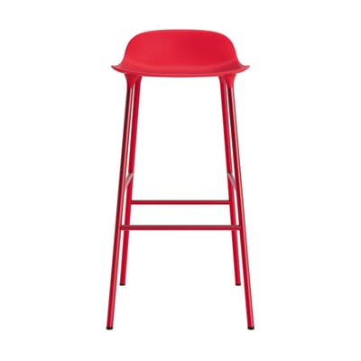 Normann Copenhagen Form barkruk met metalen frame - NormannCopenhagenFormBrightRed - 75 cm
