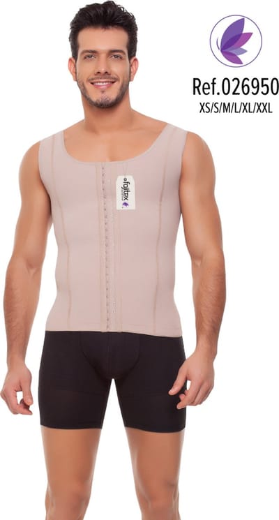 Fajitex Colombiaanse Heren Faja Vest 026950 maat 16 Beige Drukpak