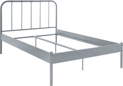 Aaron-Bed - Grijs Metaal - 140x200
