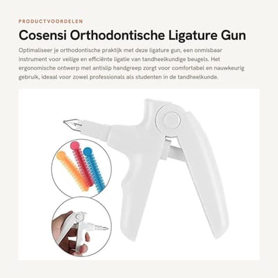 Dailygoods- Ligature Gun - Mondelinge Orthodontische Ligatie - Tandheelkundig Instrument - Antislip Handgreep - 3 Stuks - Hoge Sterkte en Elasticiteit - Orthodontisch Instrument