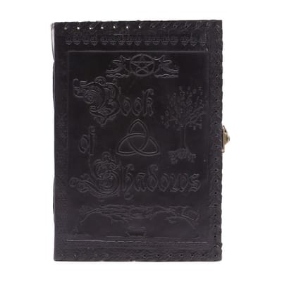 Ancient Wisdom - Boek - Groot boek der schaduwen - notitieboek - dagboek - schetsboek - leren kaft - handgemaakt