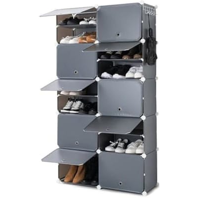 Modulaire plank - INNOVAGOODS - Zwart Grijs - 6 modules - Melamine - Hedendaags - Design grijs