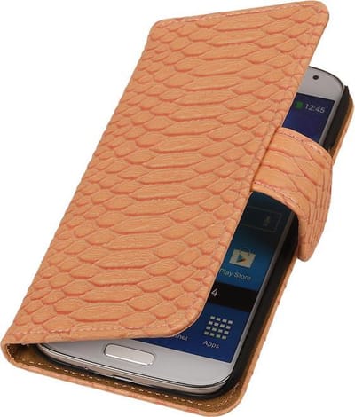 Bestcases  "Slang" Pink Bookcase Cover Hoesje Galaxy Grand Neo i9060
