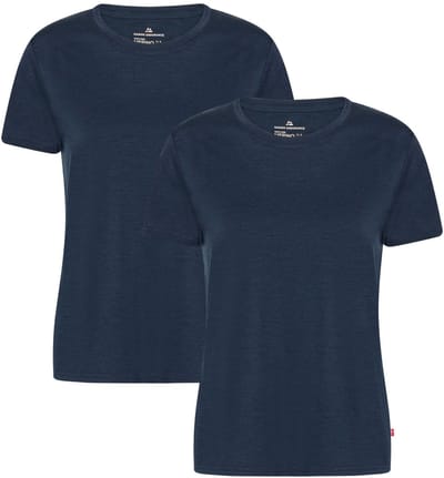 DANISH ENDURANCE 100% Merino Wol Thermo T-shirt - voor Vrouwen - 2 Paar - Donker Marineblauw - Maat S