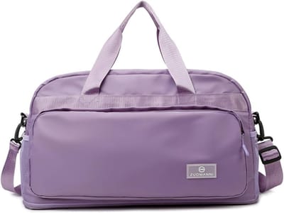 SnelShoppen - Vrouwelijke Sporttas met Natvak, Uitbreidbaar van 37.7L naar 50.7L, Lichtgewicht Waterdichte Gymtas met Mouwen, Weekender Tas, Unisex, P
