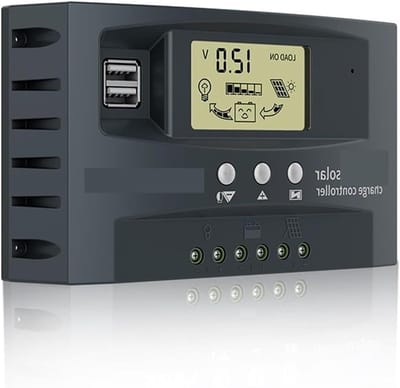 Zonnecontroller - Zonne energieregelaar - Zonne-energiesysteem - MPPT technologie - 20A - Zwart
