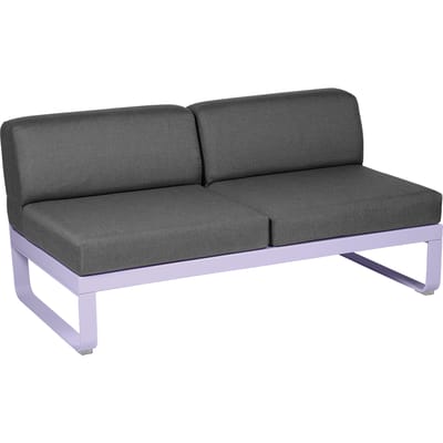 Fermob BELLEVIE 2-zits middenmodule - D1 Marshmallow - A3 grafietgrijs