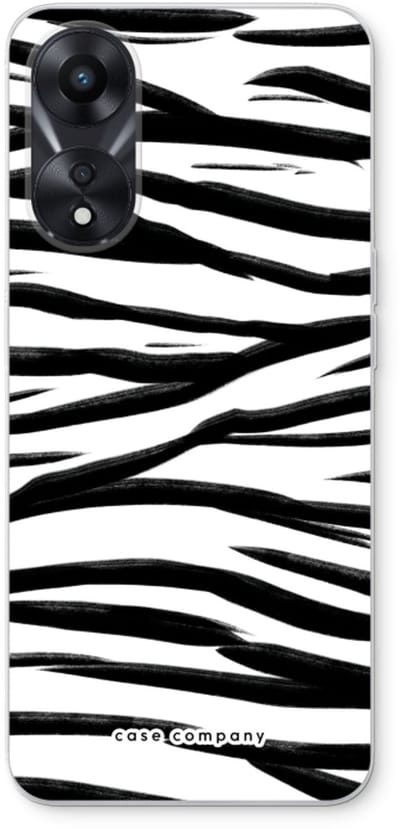 Case Company® - Hoesje geschikt voor Oppo A78 5G hoesje - Zebra pattern - Soft Cover Telefoonhoesje - Bescherming aan alle Kanten en Schermrand